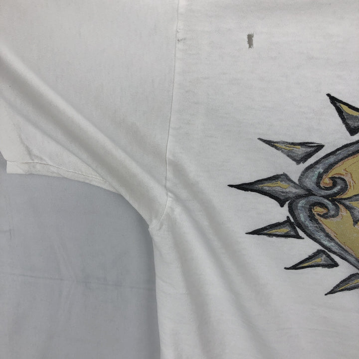 90'S Quiksilver Back Logo Surf Skate T-Shirt, Made in USA, Men's Size L (Equivalent), Vintage cotton white type Vintage Second Hand