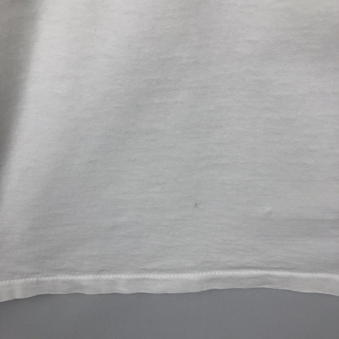 90'S Quiksilver Back Logo Surf Skate T-Shirt, Made in USA, Men's Size L (Equivalent), Vintage cotton white type Vintage Second Hand