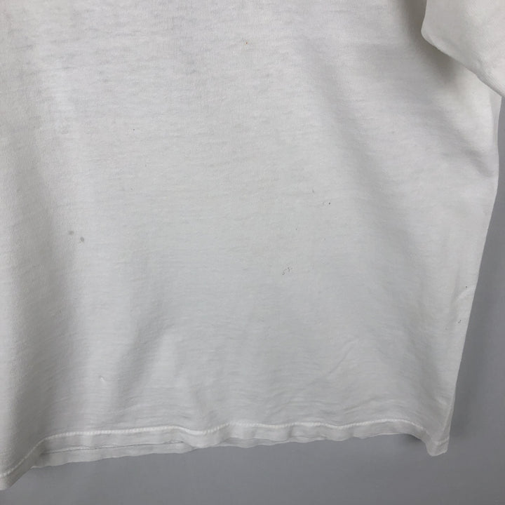 90'S Quiksilver Back Logo Surf Skate T-Shirt, Made in USA, Men's Size L (Equivalent), Vintage cotton white type Vintage Second Hand