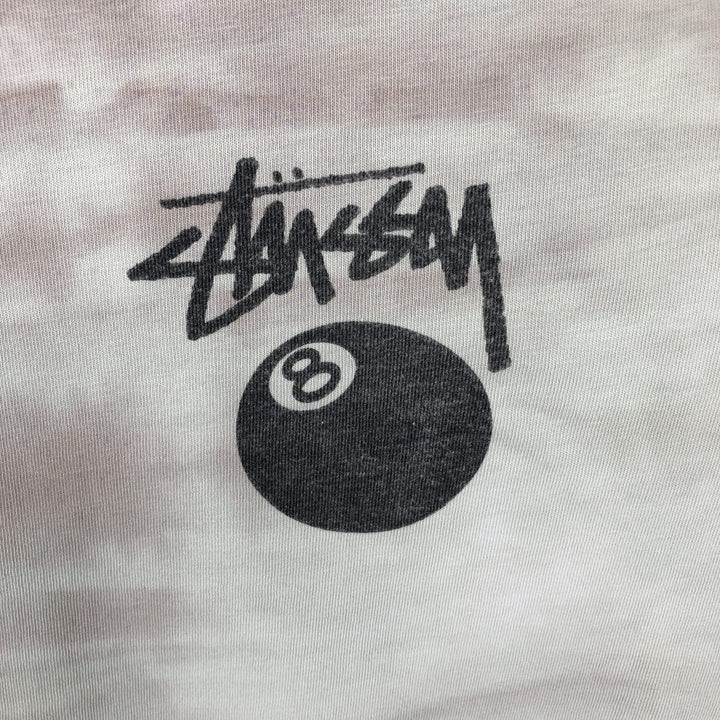 Stussy Tie-Dye Pattern Back Logo Surf Skate T-Shirt (Men's Size M) cotton pink type Vintage Second Hand