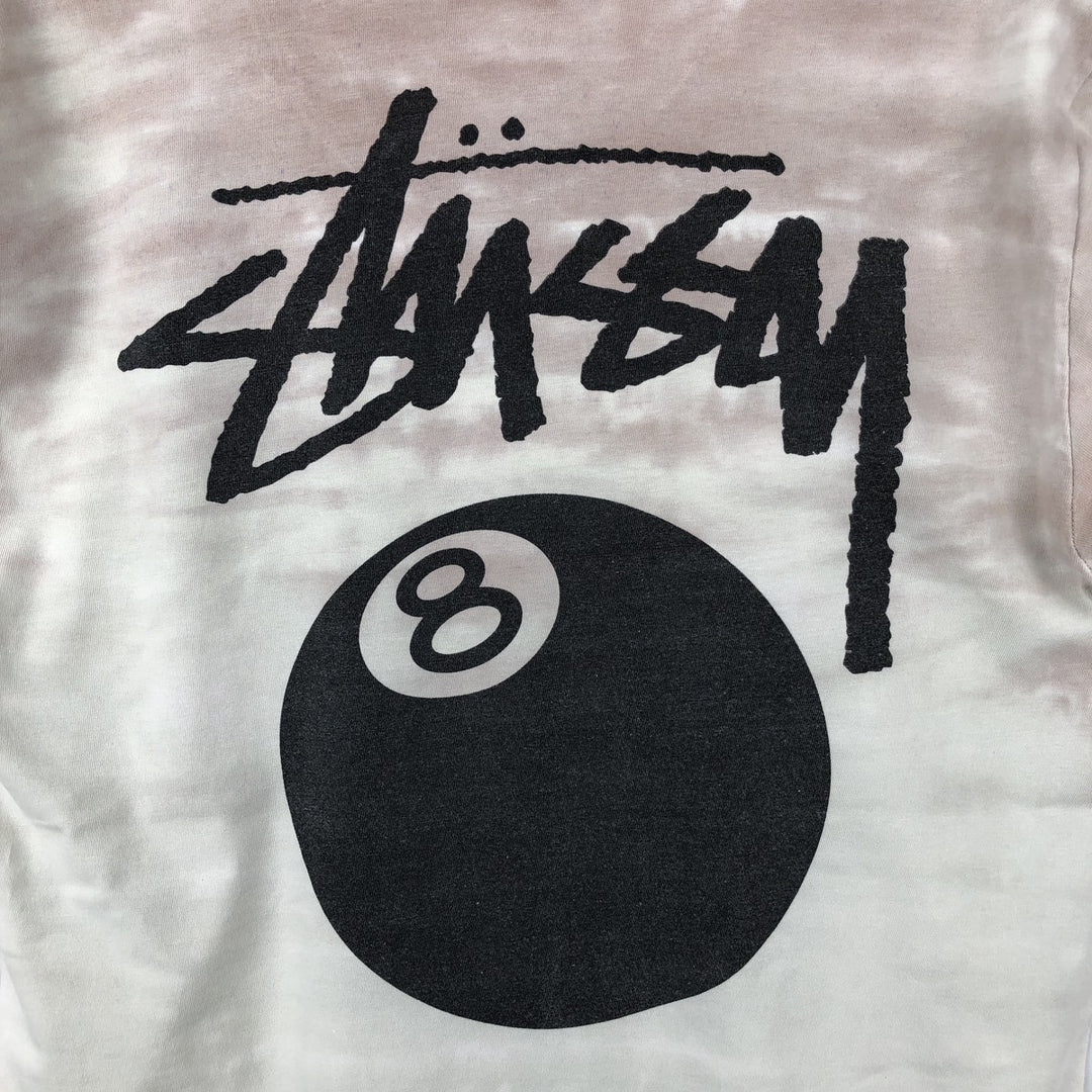 Stussy Tie-Dye Pattern Back Logo Surf Skate T-Shirt (Men's Size M) cotton pink type Vintage Second Hand