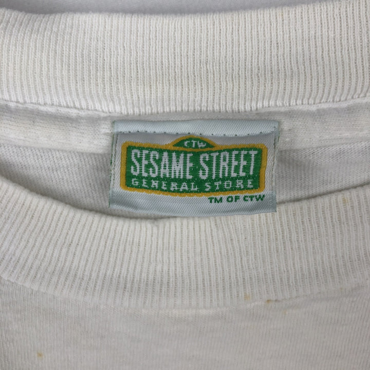 90'S Sesame Street Bert & Ernie Character Print T-Shirt, Men's Size XL (Equivalent), Vintage cotton white type Vintage Second Hand