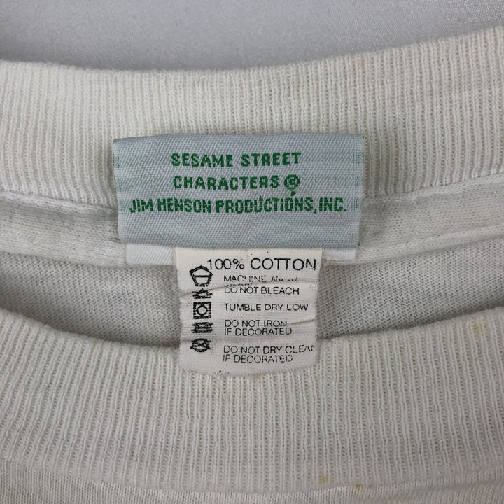 90'S Sesame Street Bert & Ernie Character Print T-Shirt, Men's Size XL (Equivalent), Vintage cotton white type Vintage Second Hand