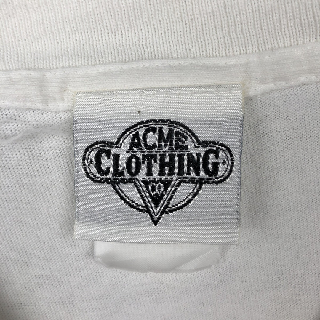 90'S ACME CLOTHING CO. Looney Tunes Michigan J. Frog Character Print T-Shirt, Men's XL (approx.), Vintage cotton white type Vintage Second Hand