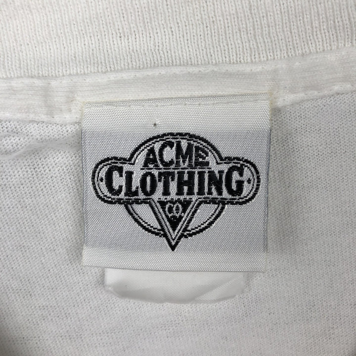 90'S ACME CLOTHING CO. Looney Tunes Michigan J. Frog Character Print T-Shirt, Men's XL (approx.), Vintage cotton white type Vintage Second Hand