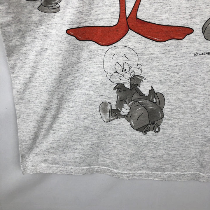 90s-00'S Hanes LOONEY TUNES Large Print Character T-Shirt, Men's XL (approx.) cotton gray type Vintage Second Hand