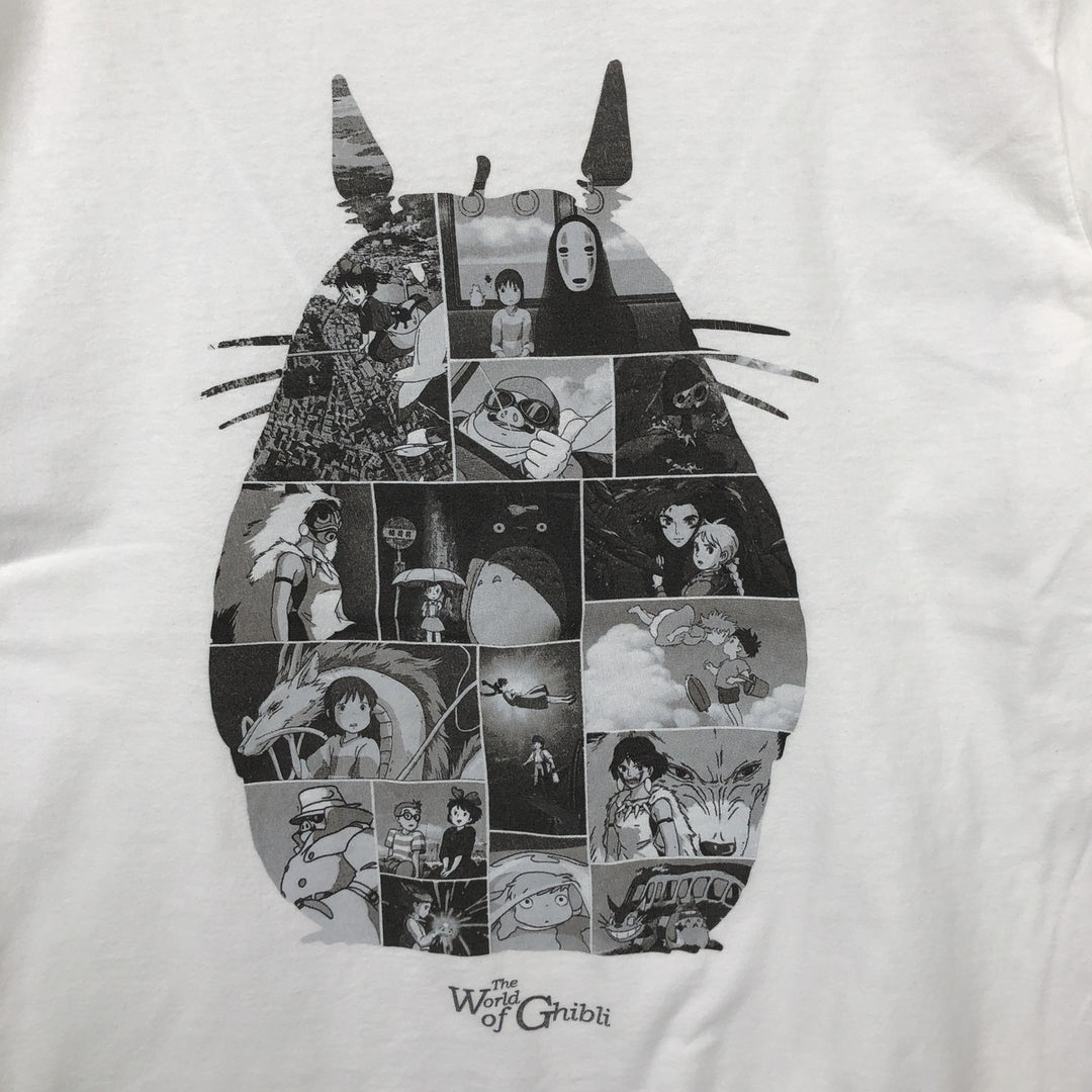 STUDIO GHIBLI Character Print T-Shirt (Men's Size L) cotton white type Vintage Second Hand