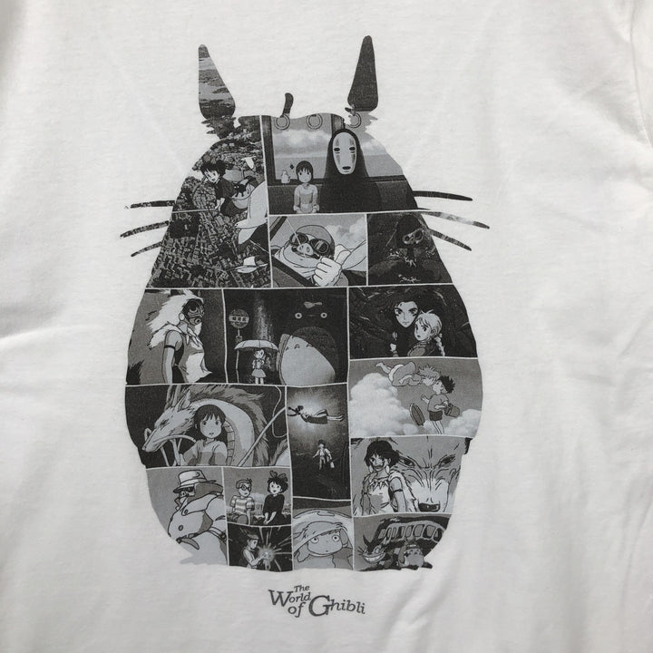 STUDIO GHIBLI Character Print T-Shirt (Men's Size L) cotton white type Vintage Second Hand