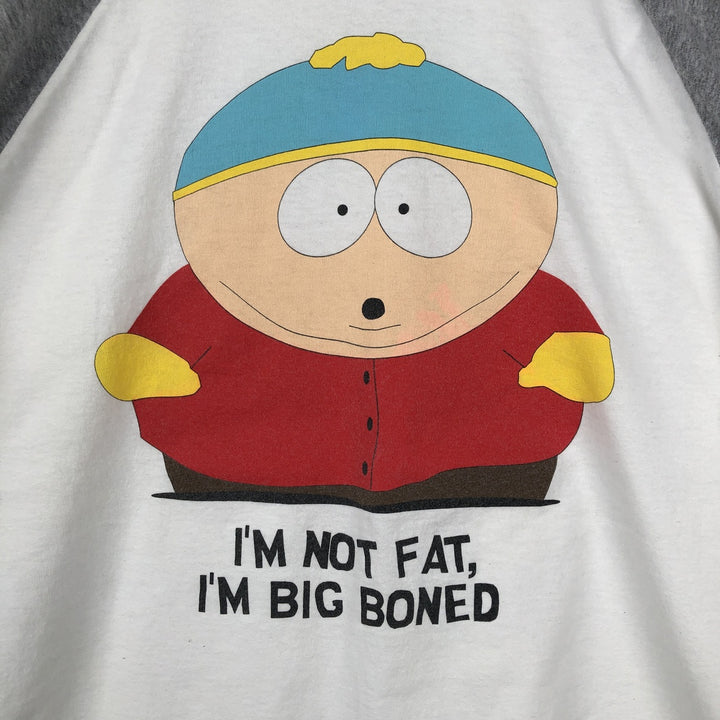 90'S STANLEY DESANTIS South Park Eric 3/4 Sleeve Two-Tone Character Print T-Shirt, Made in USA, Men's XL equivalent. cotton white type Vintage Second Hand