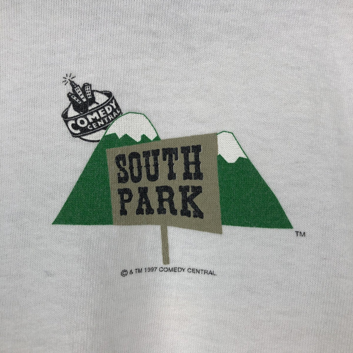 90'S STANLEY DESANTIS South Park Eric 3/4 Sleeve Two-Tone Character Print T-Shirt, Made in USA, Men's XL equivalent. cotton white type Vintage Second Hand