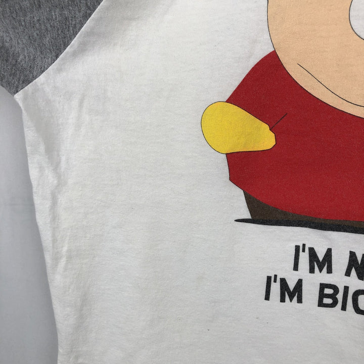 90'S STANLEY DESANTIS South Park Eric 3/4 Sleeve Two-Tone Character Print T-Shirt, Made in USA, Men's XL equivalent. cotton white type Vintage Second Hand