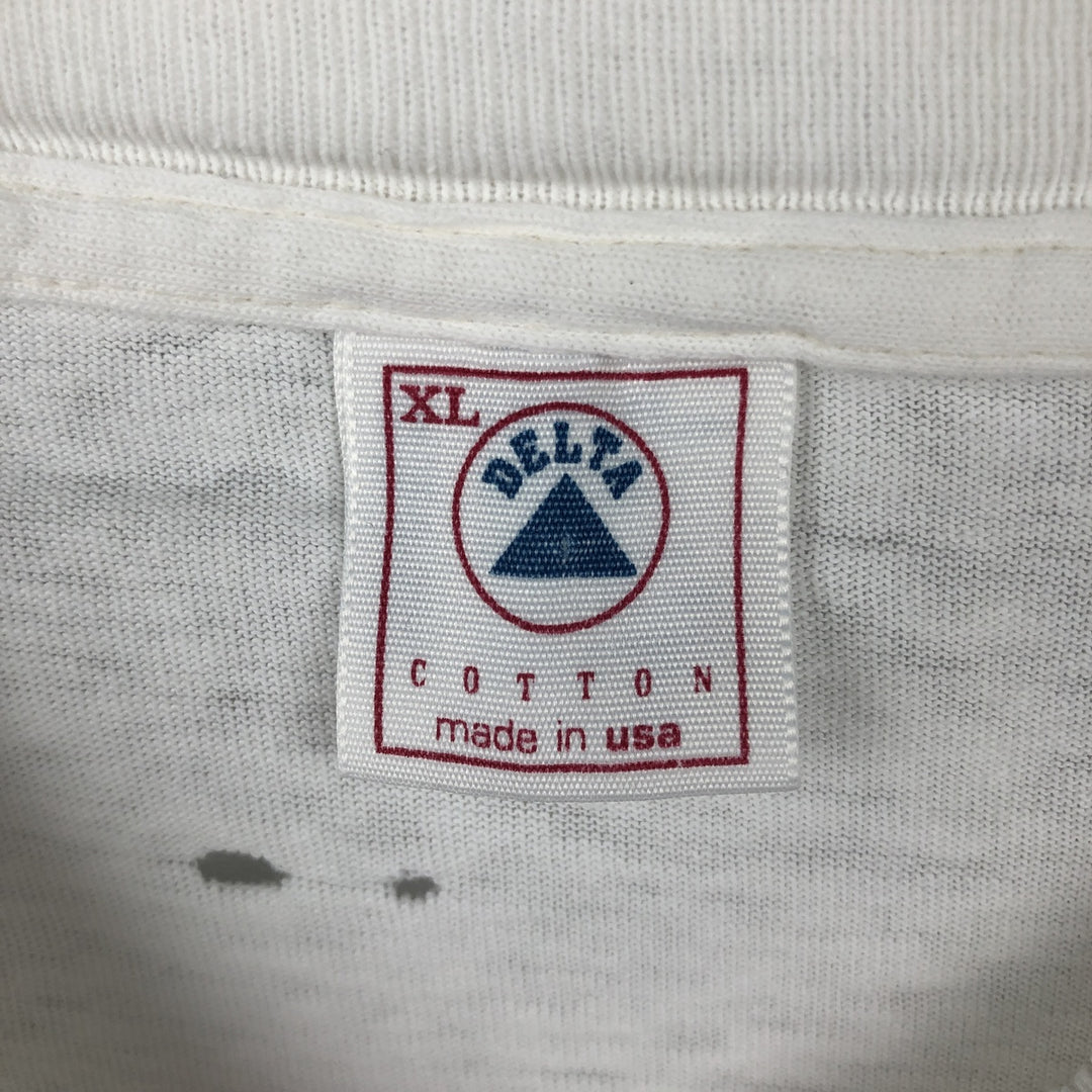 90'S Delta (DELTA) Sheep Pattern Animal T-Shirt, Made in USA, Men's XL equivalent, Vintage cotton white type Vintage Second Hand