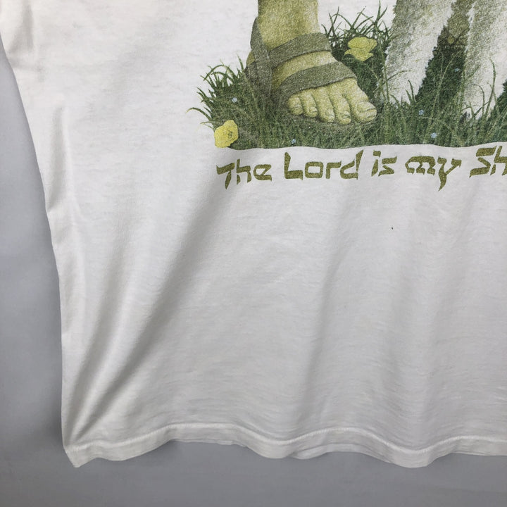 90'S Delta (DELTA) Sheep Pattern Animal T-Shirt, Made in USA, Men's XL equivalent, Vintage cotton white type Vintage Second Hand