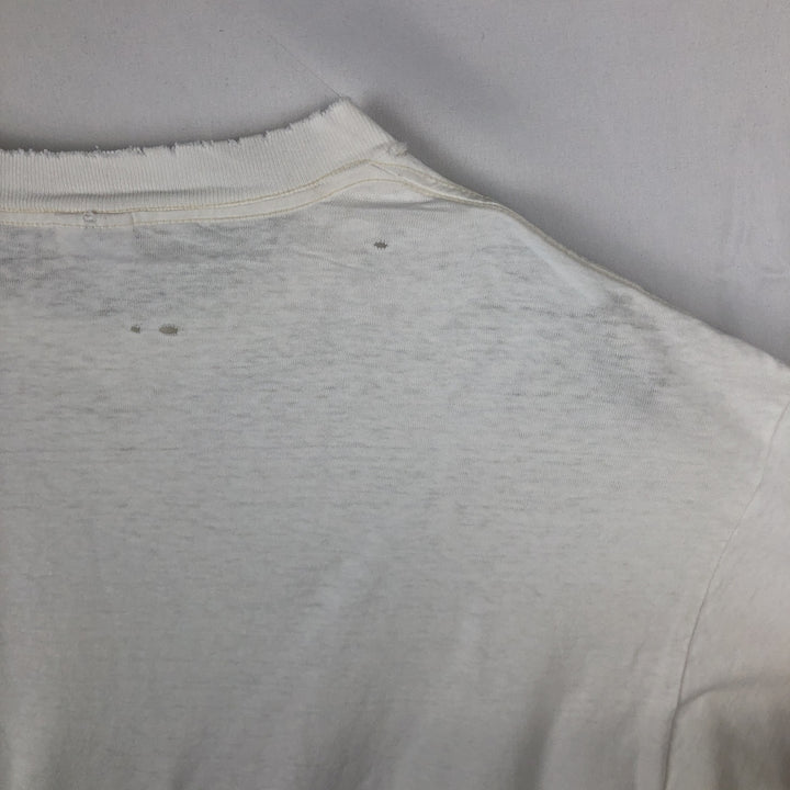 90'S Delta (DELTA) Sheep Pattern Animal T-Shirt, Made in USA, Men's XL equivalent, Vintage cotton white type Vintage Second Hand