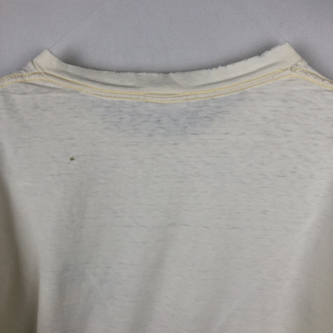 80'S Harlequin Eagle Pattern Animal T-Shirt, Made in USA, Men's XL (approx.) Vintage cotton white type Vintage Second Hand