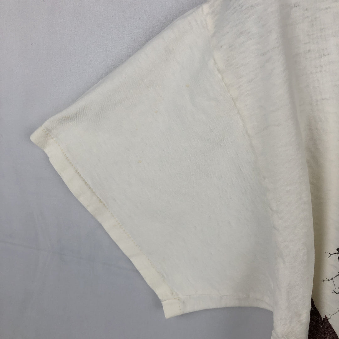 80'S Harlequin Eagle Pattern Animal T-Shirt, Made in USA, Men's XL (approx.) Vintage cotton white type Vintage Second Hand