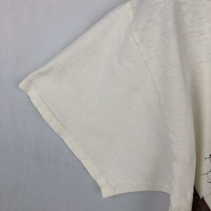 80'S Harlequin Eagle Pattern Animal T-Shirt, Made in USA, Men's XL (approx.) Vintage cotton white type Vintage Second Hand