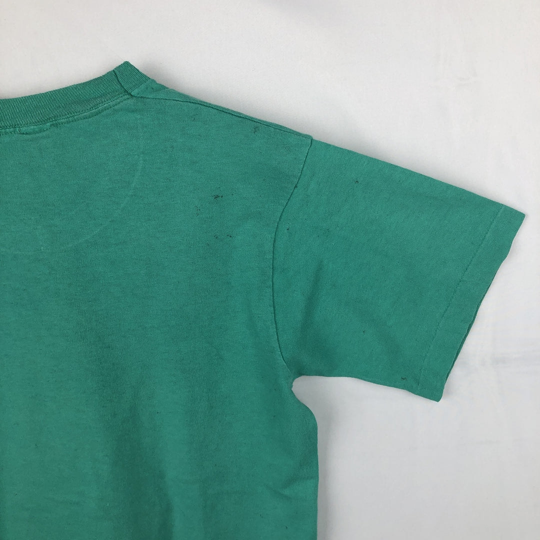 1980'S Fruit of the Loom Cat Pattern Animal T-Shirt, Made in USA, Men's Size M (approx.), Vintage cotton green type Vintage Second Hand