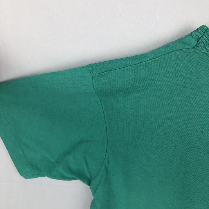 1980'S Fruit of the Loom Cat Pattern Animal T-Shirt, Made in USA, Men's Size M (approx.), Vintage cotton green type Vintage Second Hand