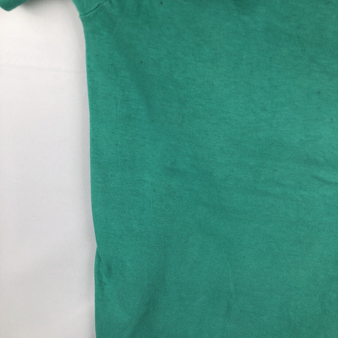 1980'S Fruit of the Loom Cat Pattern Animal T-Shirt, Made in USA, Men's Size M (approx.), Vintage cotton green type Vintage Second Hand