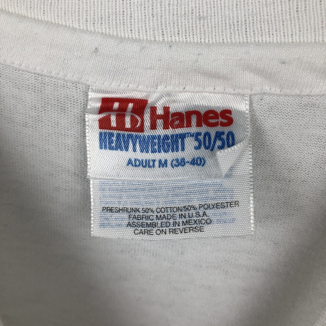 90'S Hanes HEAVYWEIGHT 50 cotton white type Vintage Second Hand