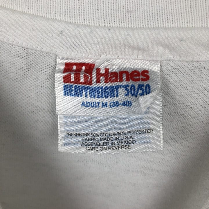 90'S Hanes HEAVYWEIGHT 50 cotton white type Vintage Second Hand