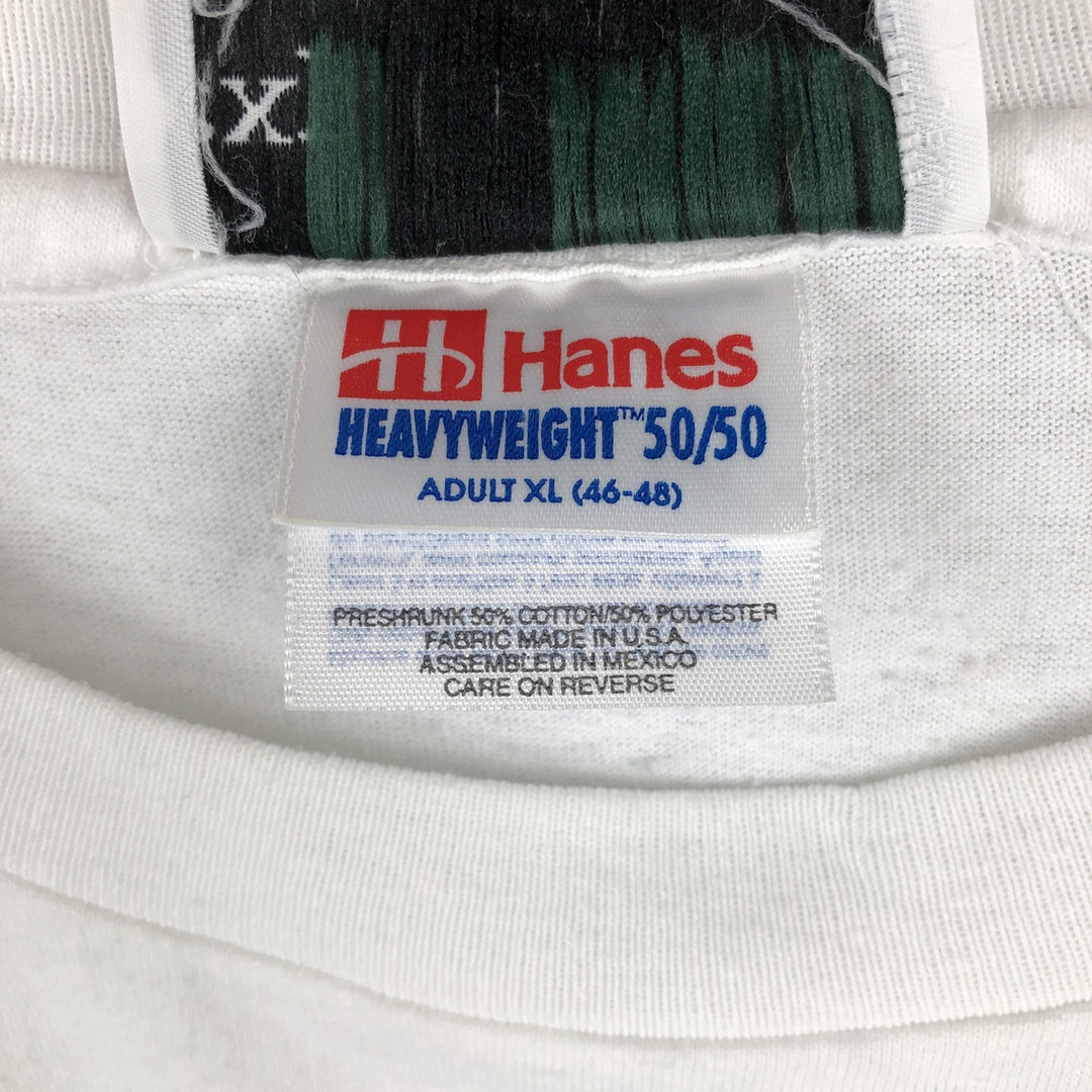 90'S Hanes EXPLORATIONS Seal Pattern Animal T-Shirt, Men's XL equivalent, Vintage cotton white type Vintage Second Hand