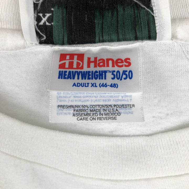 90'S Hanes EXPLORATIONS Seal Pattern Animal T-Shirt, Men's XL equivalent, Vintage cotton white type Vintage Second Hand