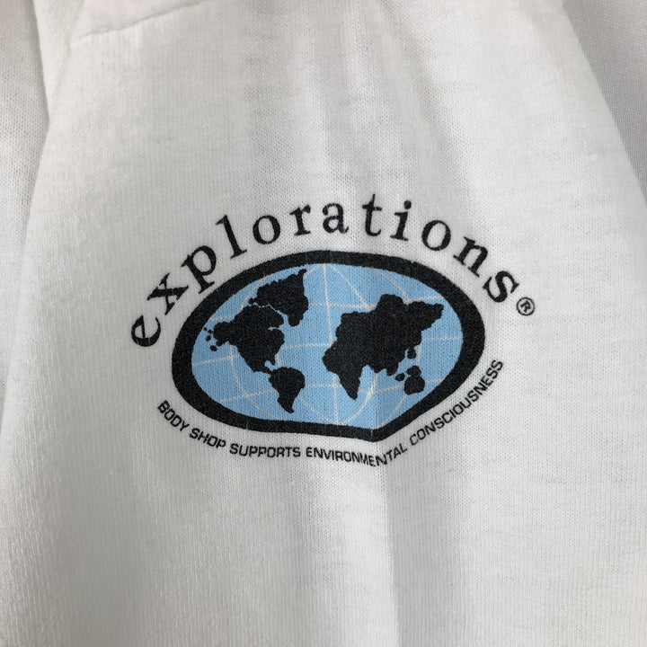 90'S Hanes EXPLORATIONS Seal Pattern Animal T-Shirt, Men's XL equivalent, Vintage cotton white type Vintage Second Hand