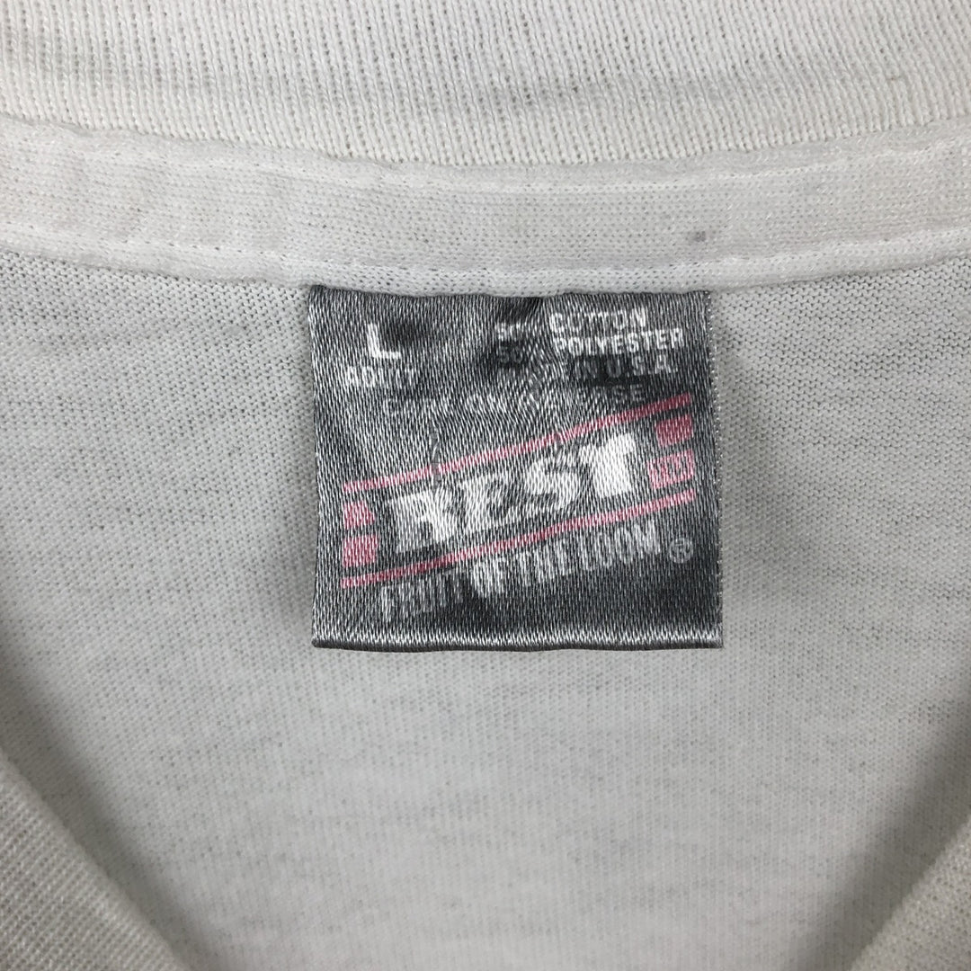 90'S Fruit of the Loom GREYHOUND Dog Print Animal T-Shirt, Made in USA, Men's Size L (Equivalent), Vintage cotton white type Vintage Second Hand