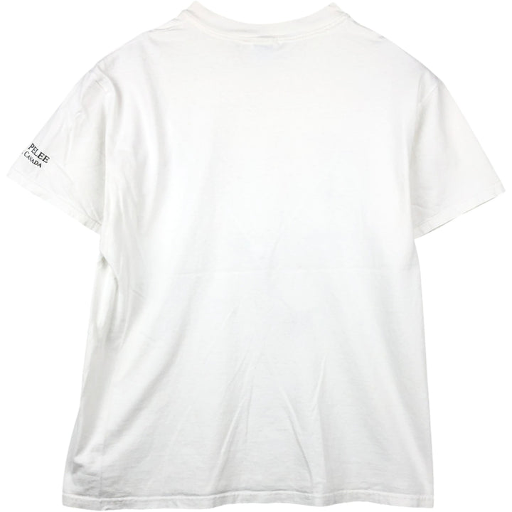90'S Hanes BEEFY-T WARBLERS Bird Print Animal T-Shirt, Men's Size L (approx.), Vintage cotton white type Vintage Second Hand