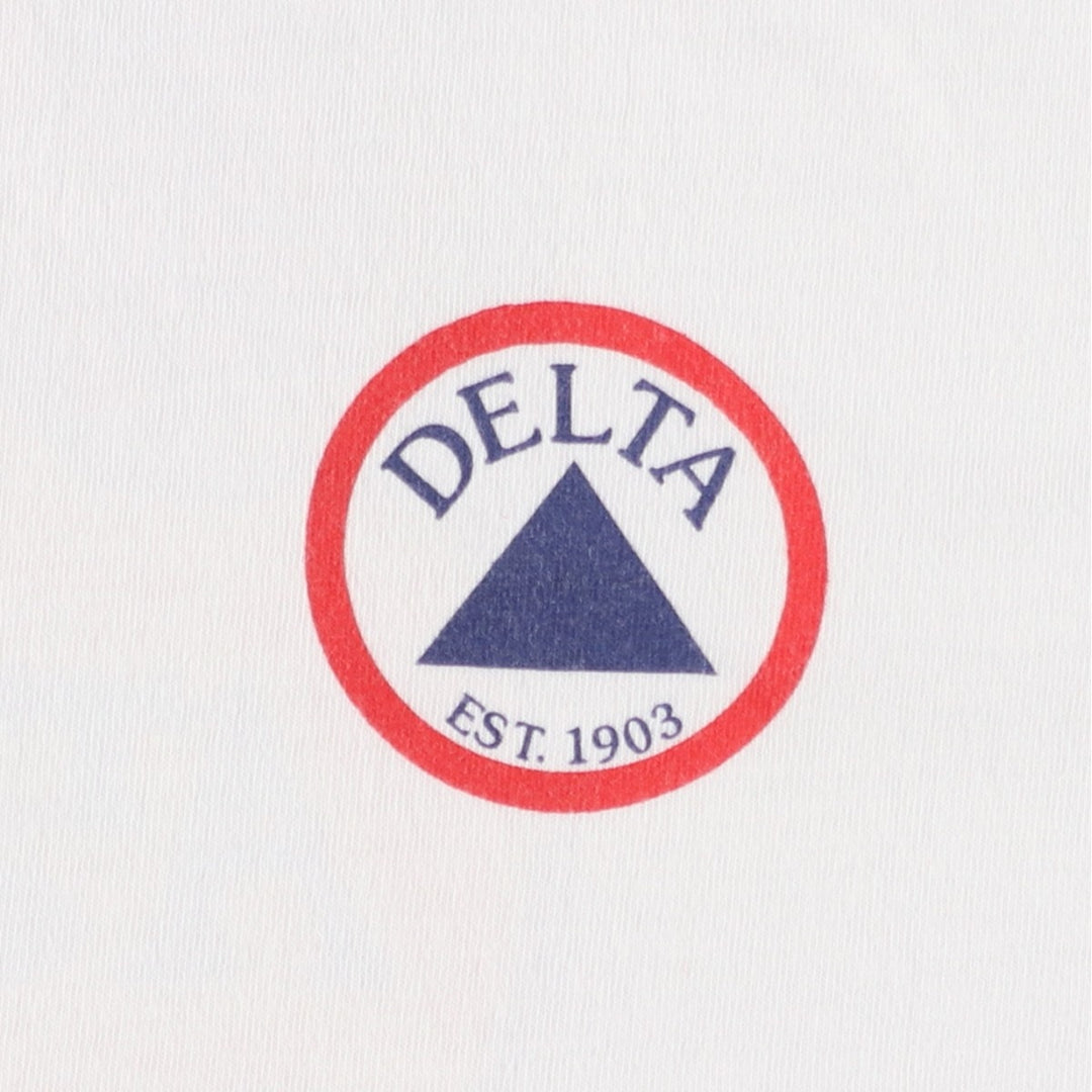 2000'S Delta PRO WEIGHT Ringer T-shirt, Men's Size L (approx.) cotton white type Vintage Second Hand