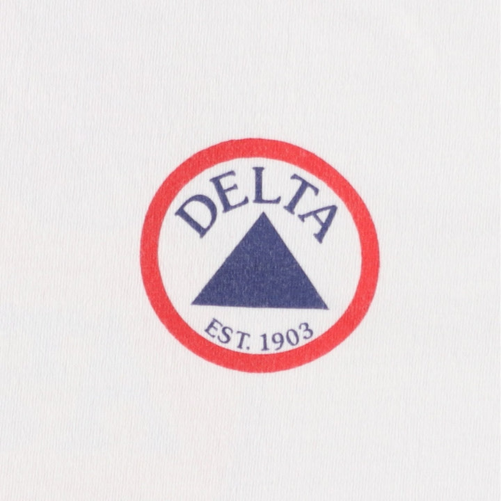 2000'S Delta PRO WEIGHT Ringer T-shirt, Men's Size L (approx.) cotton white type Vintage Second Hand