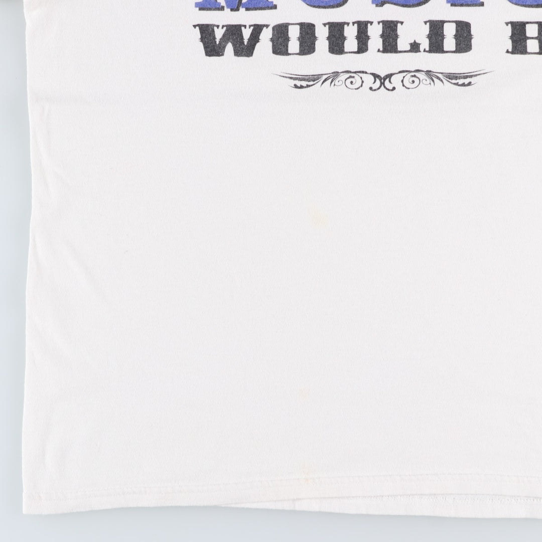 00'S Anvil Message Ringer T-shirt Men's L size cotton white type Vintage Second Hand