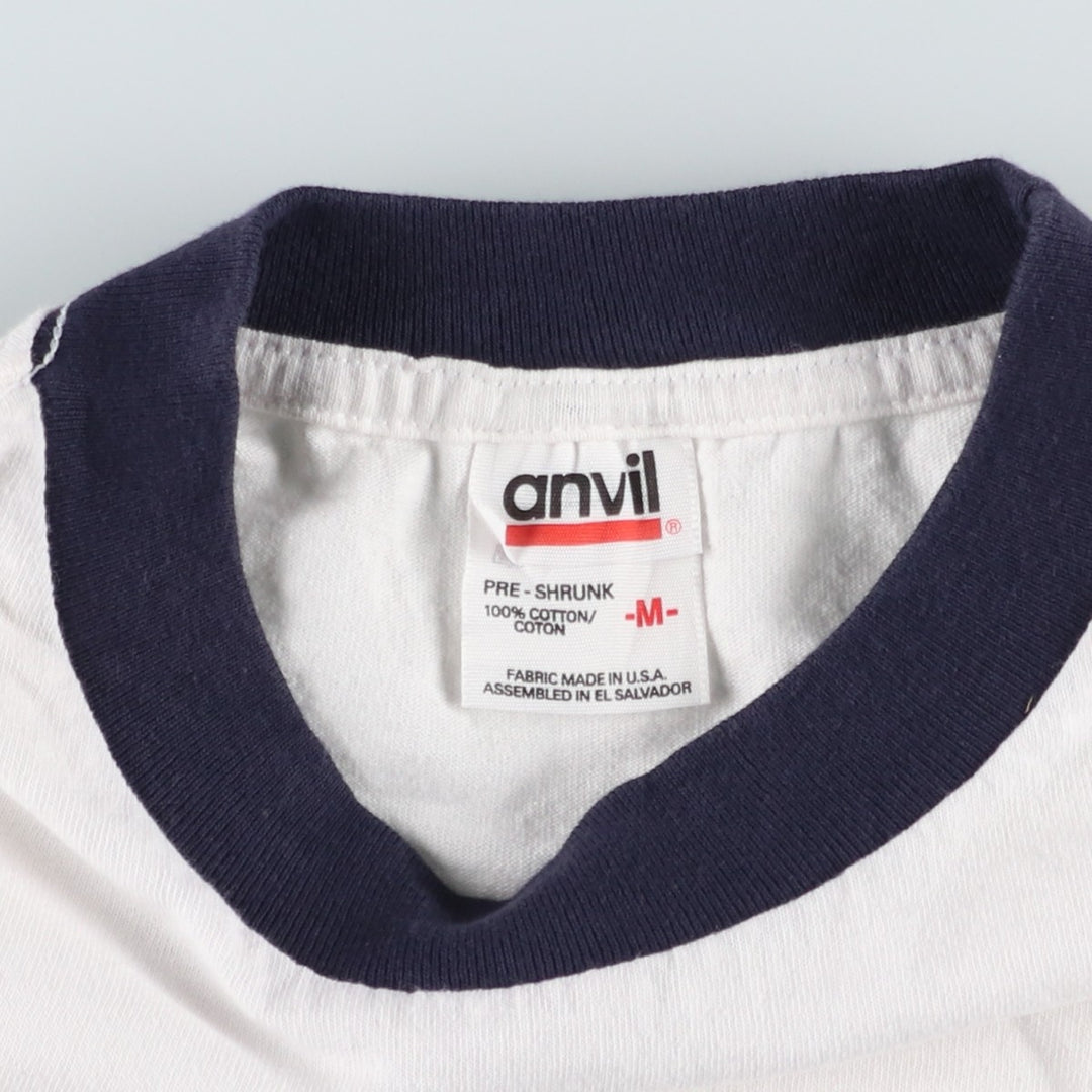 2000'S Anvil MLB San Diego Padres Ringer T-Shirt, Made in USA, Men's Size M cotton white type Vintage Second Hand