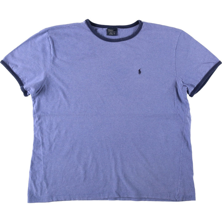 Ralph Lauren POLO by Ralph Lauren Ringer T-shirt, Men's XXL equivalent. cotton blue type Vintage Second Hand