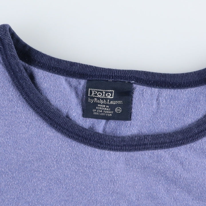 Ralph Lauren POLO by Ralph Lauren Ringer T-shirt, Men's XXL equivalent. cotton blue type Vintage Second Hand