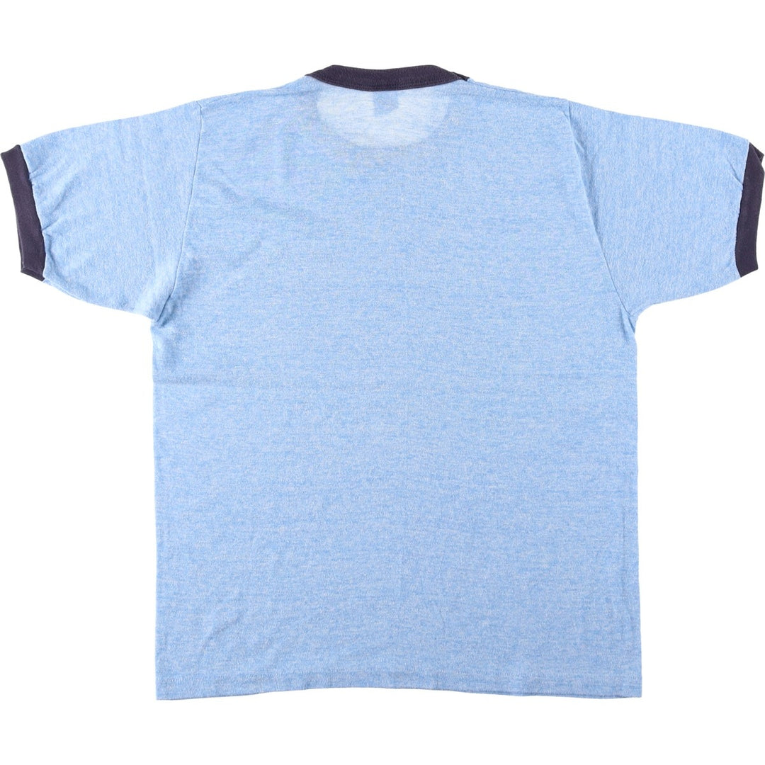 80s-90'S Sherry Ringer T-shirt, Made in USA, Men's Size L (approx.), Vintage polyester Blue type light blue Vintage Second Hand