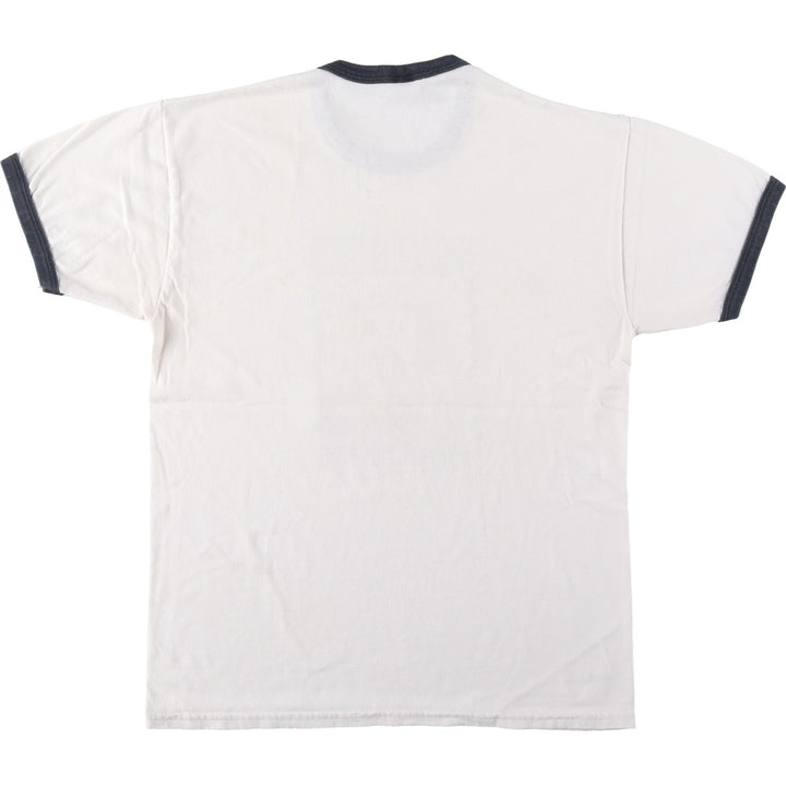 90s-00'S Jerzees Ringer T-shirt, Men's Size M (approx.), Vintage cotton white type Vintage Second Hand