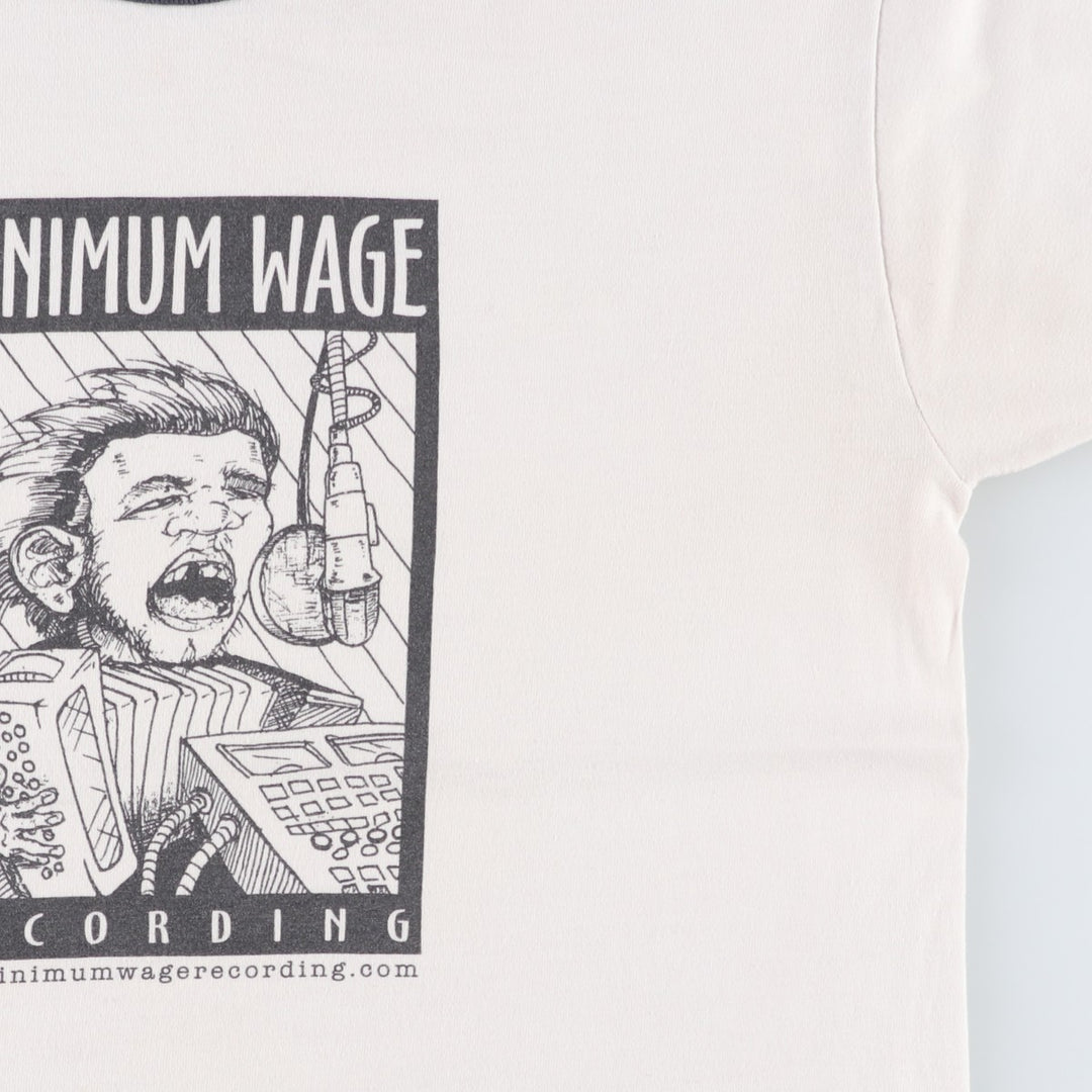 90s-00'S Jerzees Ringer T-shirt, Men's Size M (approx.), Vintage cotton white type Vintage Second Hand