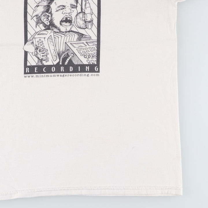 90s-00'S Jerzees Ringer T-shirt, Men's Size M (approx.), Vintage cotton white type Vintage Second Hand