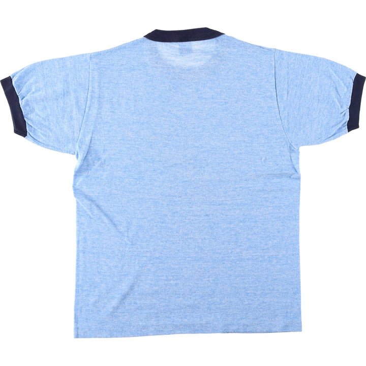 80'S Sherry Ringer T-Shirt, Made in USA, Men's Size M (approx.), Vintage polyester Blue type light blue Vintage Second Hand