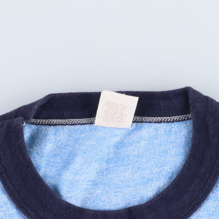 80'S Sherry Ringer T-Shirt, Made in USA, Men's Size M (approx.), Vintage polyester Blue type light blue Vintage Second Hand
