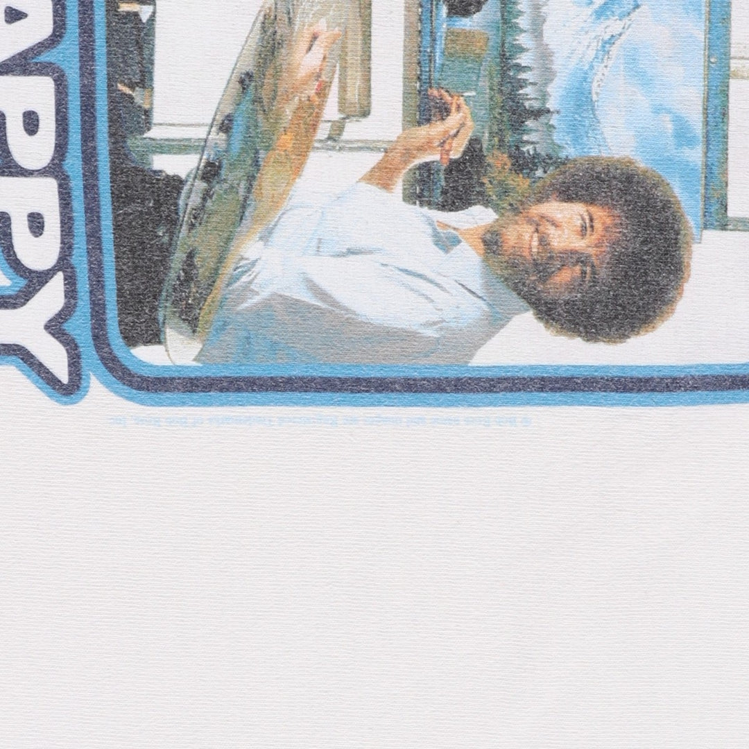 2000'S ALSTYLE BOB ROSS Ringer T-shirt, Men's Size M cotton white type Vintage Second Hand