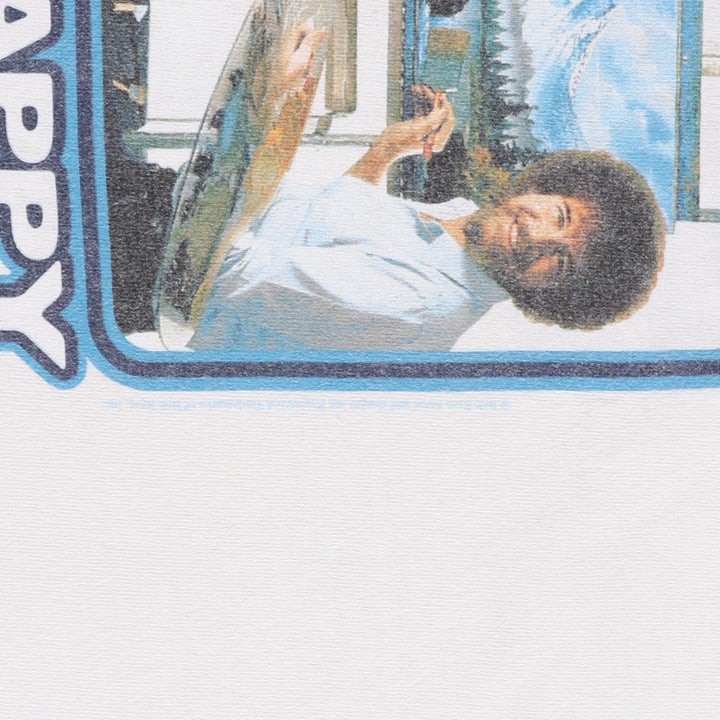 2000'S ALSTYLE BOB ROSS Ringer T-shirt, Men's Size M cotton white type Vintage Second Hand