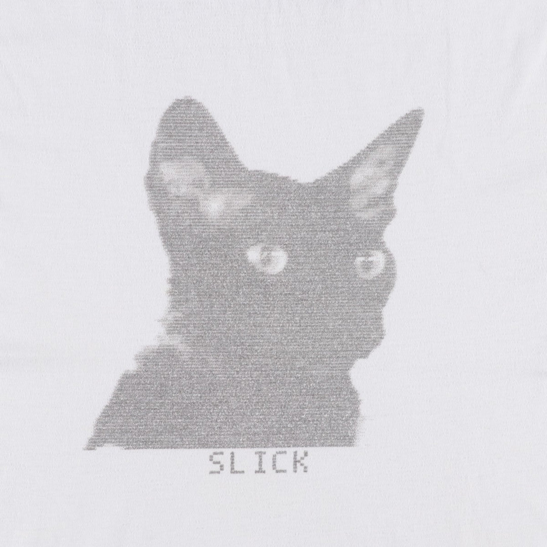 ~90'S Cat Pattern Ringer T-Shirt, Men's Size S (Equivalent), Vintage unclear white type Vintage Second Hand