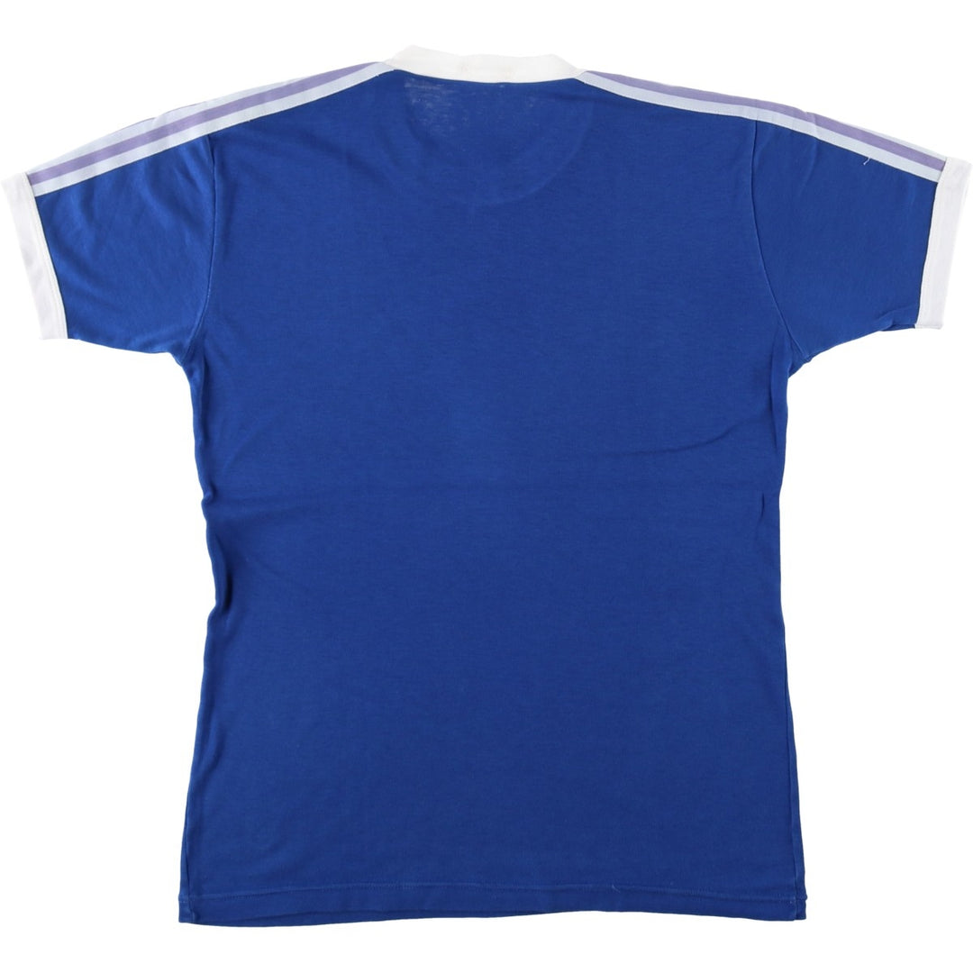 80'S Adidas Trefoil Logo Ringer T-Shirt, Men's Size S (approx.), Vintage unclear blue type Vintage Second Hand