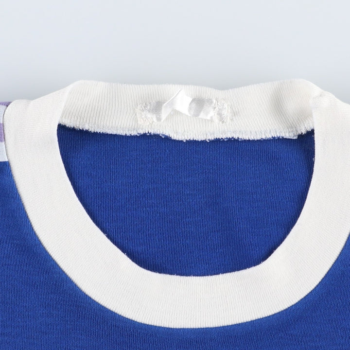 80'S Adidas Trefoil Logo Ringer T-Shirt, Men's Size S (approx.), Vintage unclear blue type Vintage Second Hand