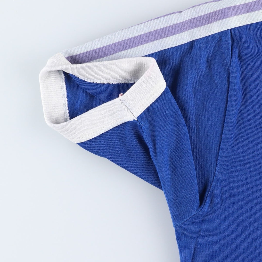 80'S Adidas Trefoil Logo Ringer T-Shirt, Men's Size S (approx.), Vintage unclear blue type Vintage Second Hand