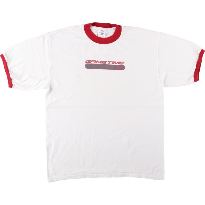 2000'S Delta Pro Weight Budweiser Advertising Ringer T-Shirt, Men's Size L (approx.) cotton white type Vintage Second Hand